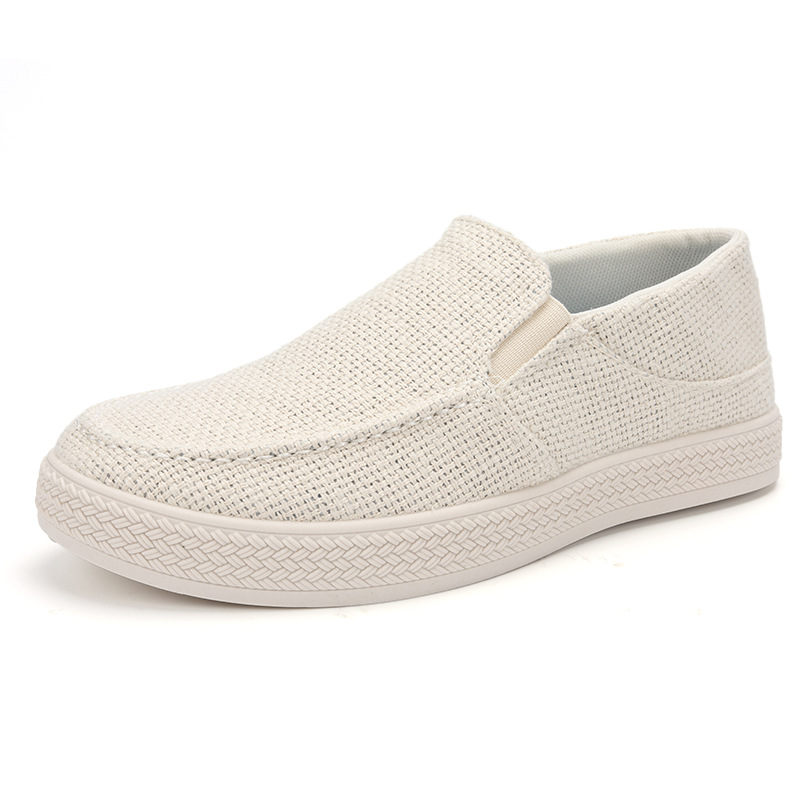 Men Shoes Everyday - Men Linen Slip On Loafers Breathable