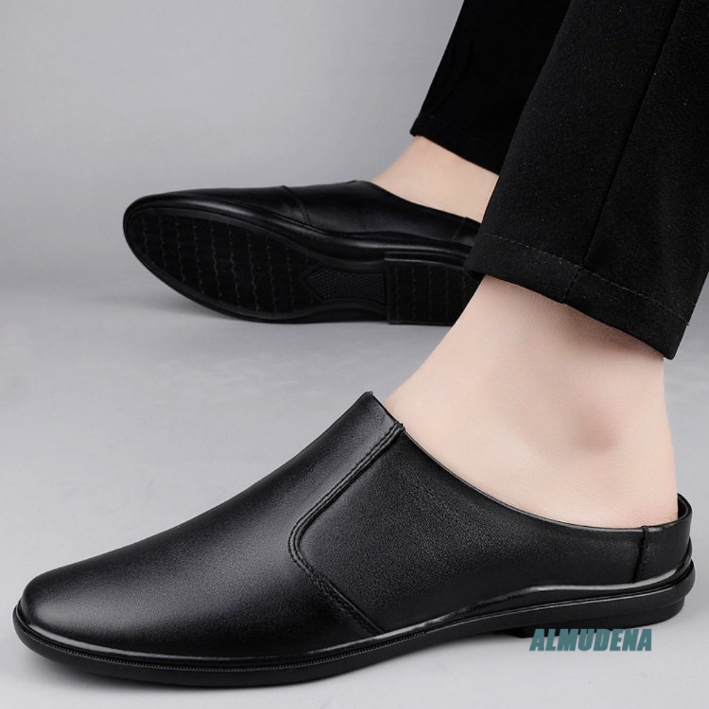 Minimalist Men Business Half S - Men'S Shoes Black And White ulasan dan harga