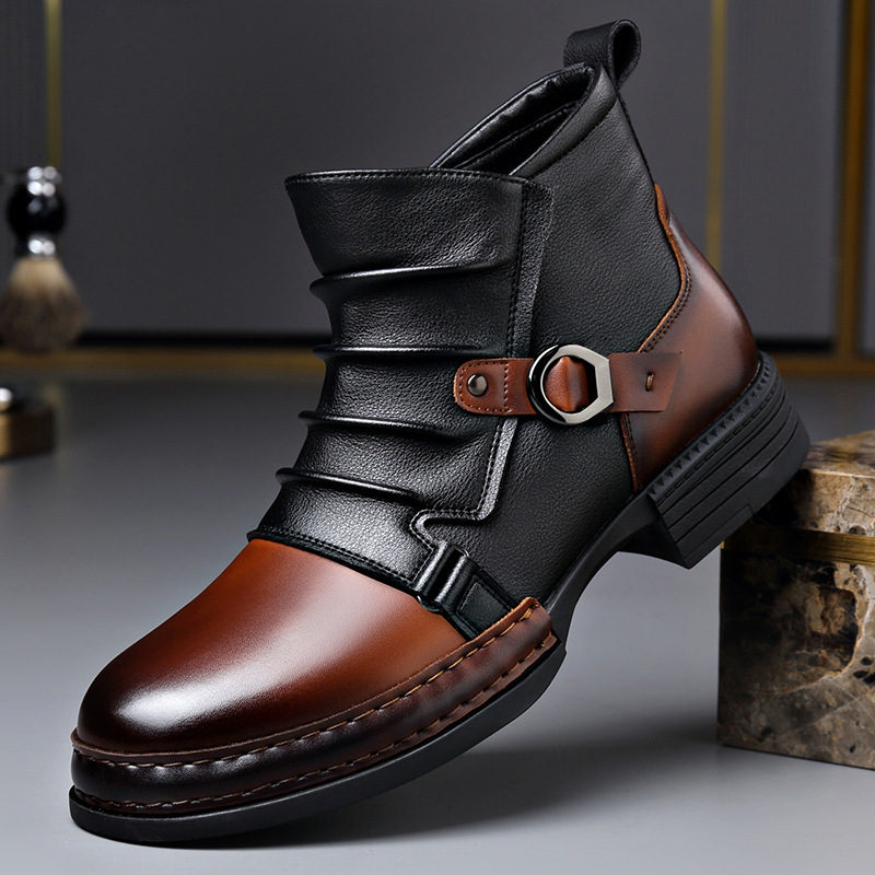 Autumn Winter Retro Ankle Boot - Men'S Shoes Zipper ulasan dan harga