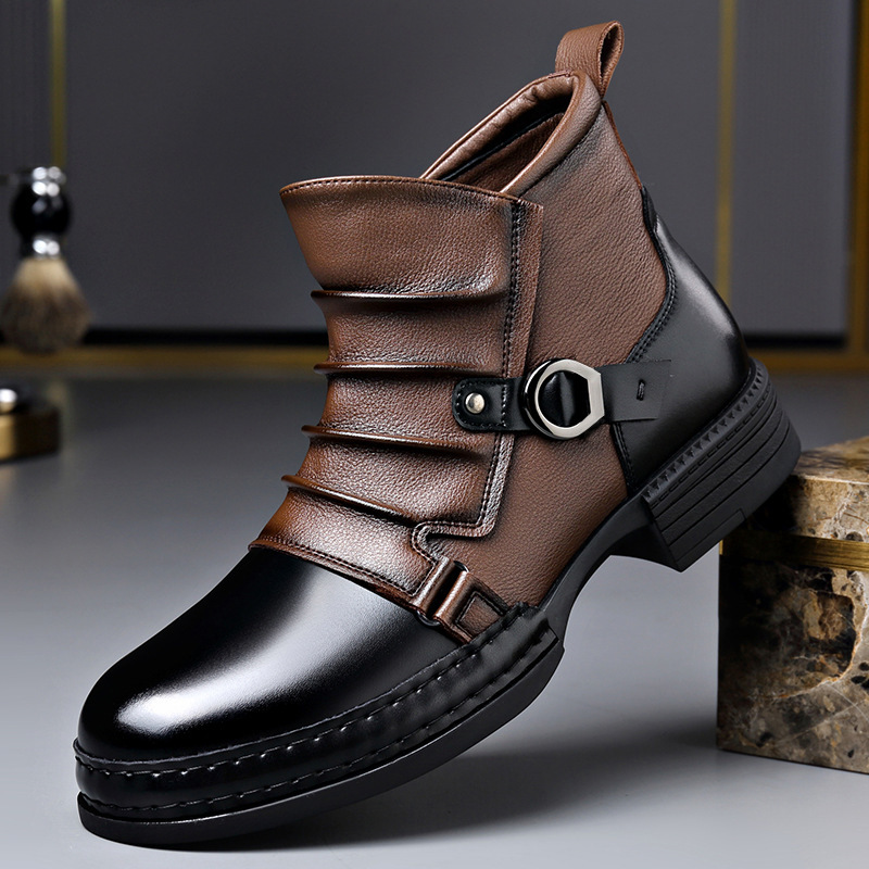 Autumn Winter Retro Ankle Boot - Men'S Shoes Zipper ulasan dan harga