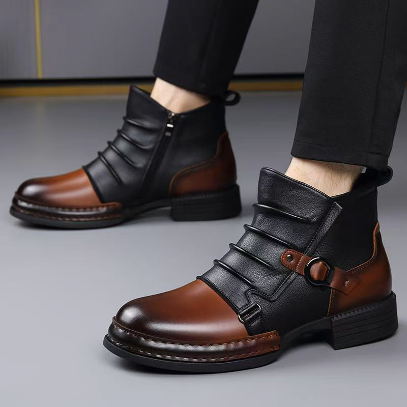 Autumn Winter Retro Ankle Boot - Men'S Shoes Zipper ulasan dan harga