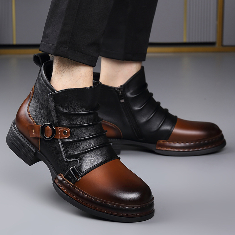 Autumn Winter Retro Ankle Boot - Men'S Shoes Zipper ulasan dan harga