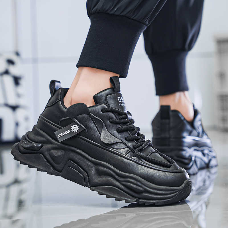 Black Platforme Tennis Man Spo - Men Shoes Runners ulasan dan harga