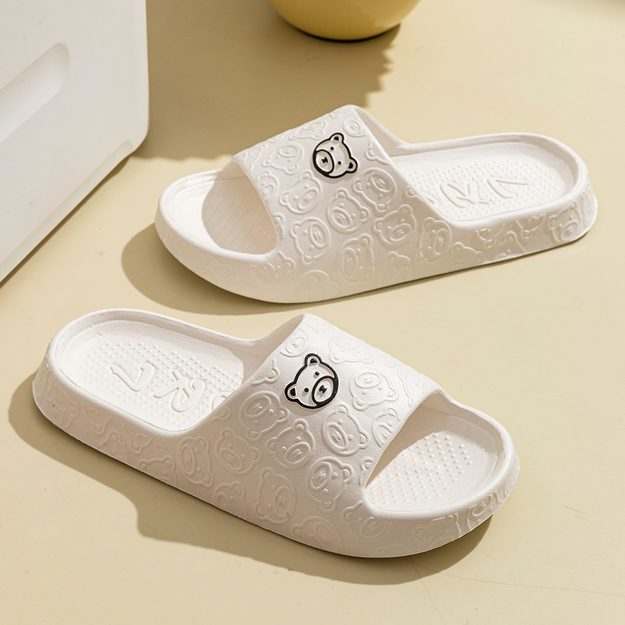 Printting Cute Bear Women Slip - Men'S Shoes To Women'S ulasan dan harga