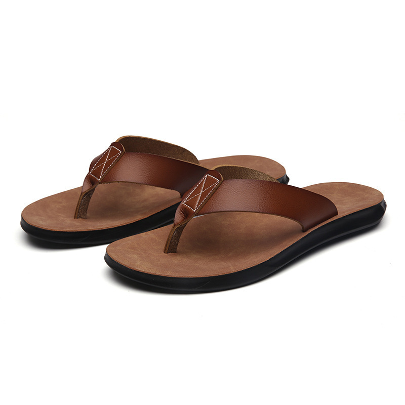 38-47 New Italian Leather Flip - Men Shoes Everyday ulasan dan harga