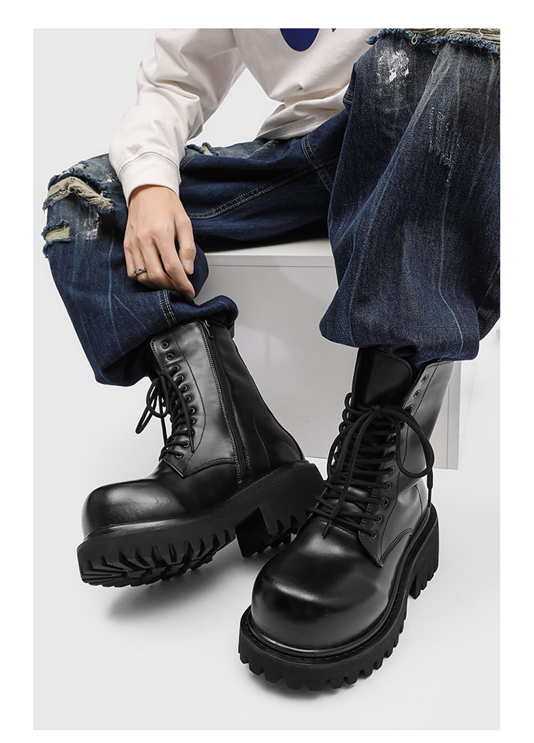 NEW Motorcycle Women's buckle  - Men'S Shoes Black And White ulasan dan harga
