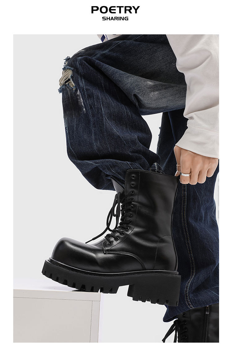 NEW Motorcycle Women's buckle  - Men'S Shoes Black And White ulasan dan harga