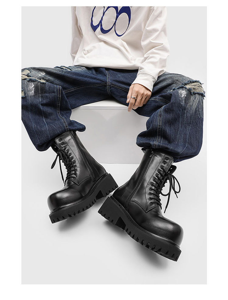NEW Motorcycle Women's buckle  - Men'S Shoes Black And White ulasan dan harga