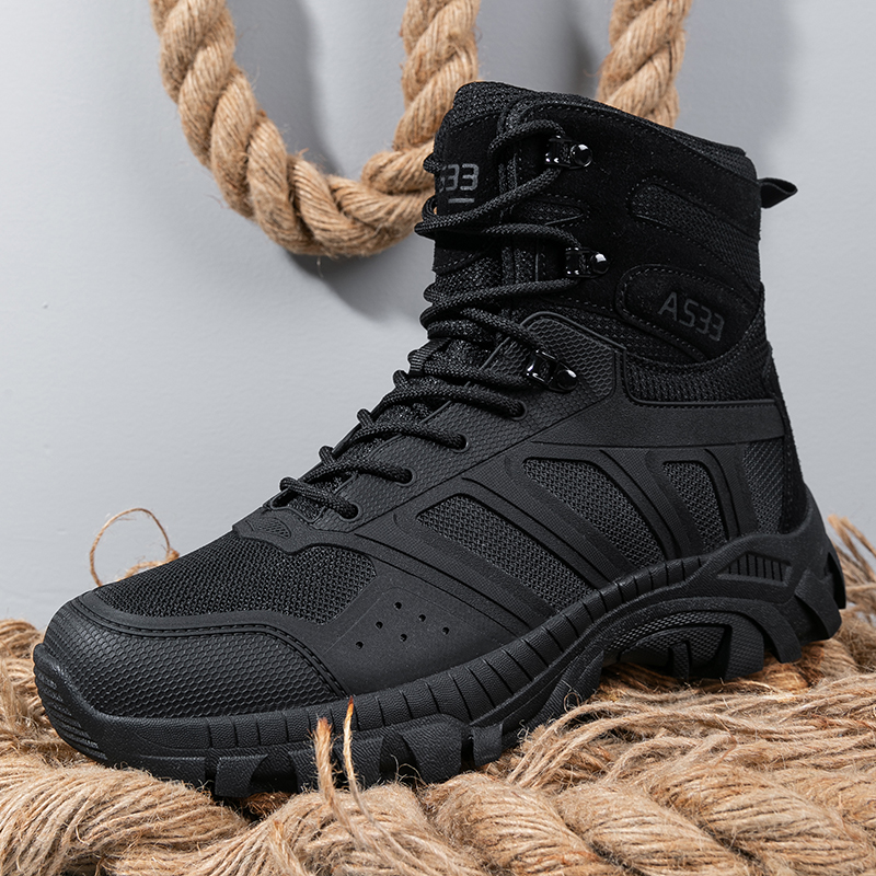 Men Tactical Boots Lace Up Des - Men'S Shoes Zipper ulasan dan harga