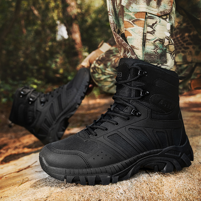 Men Tactical Boots Lace Up Des - Men'S Shoes Zipper ulasan dan harga