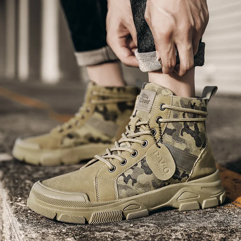 High-Top Boots for Men Autumn  - Men Shoes Everyday ulasan dan harga