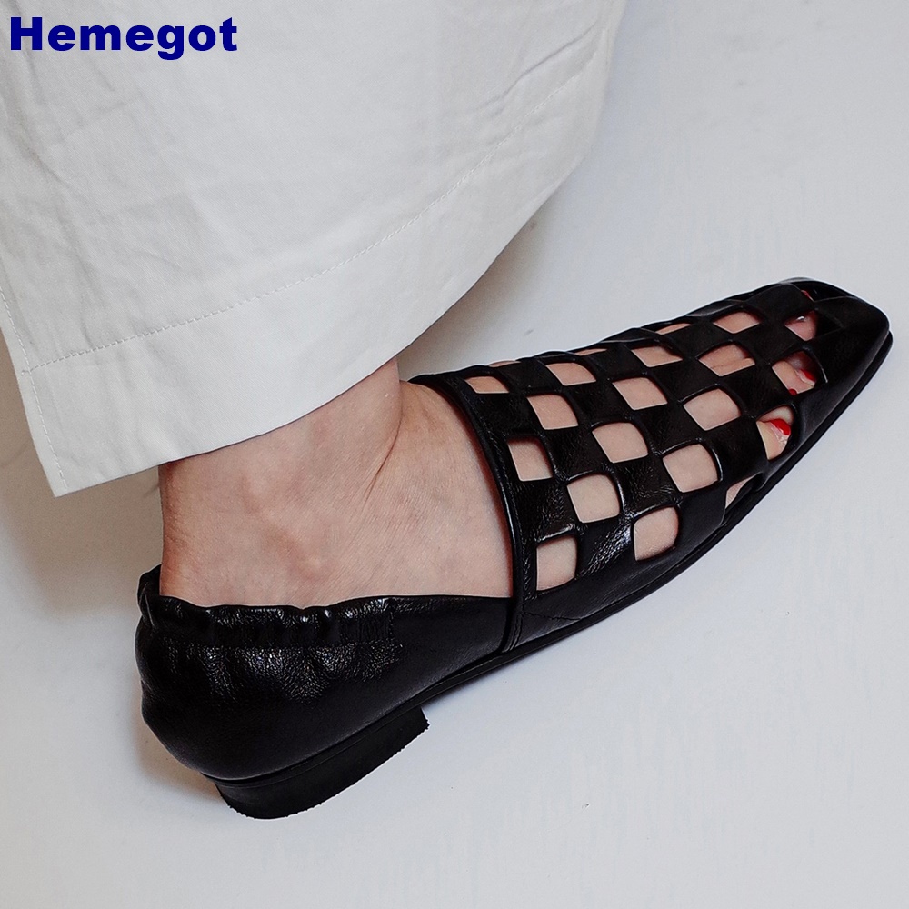 Women Black Caged Flat Sandals - Men'S Shoes With Toes ulasan dan harga