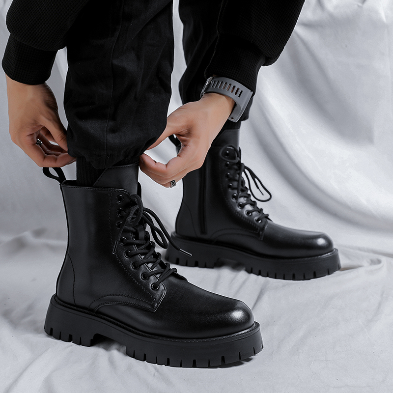 Men Luxury Fashion Genuine Lea - Men'S Shoes Black And White ulasan dan harga