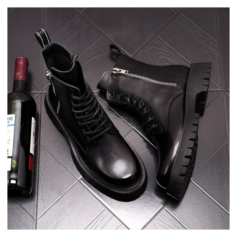 Men Luxury Fashion Genuine Lea - Men'S Shoes Black And White ulasan dan harga