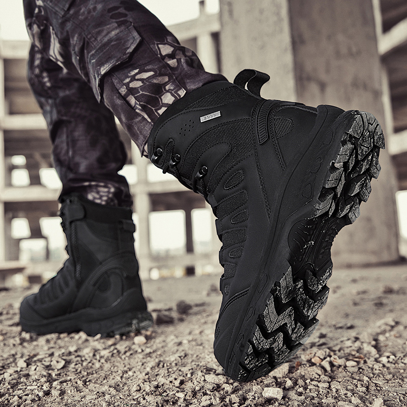 New Men Tactical Boots Militar - Men'S Shoes Zipper ulasan dan harga