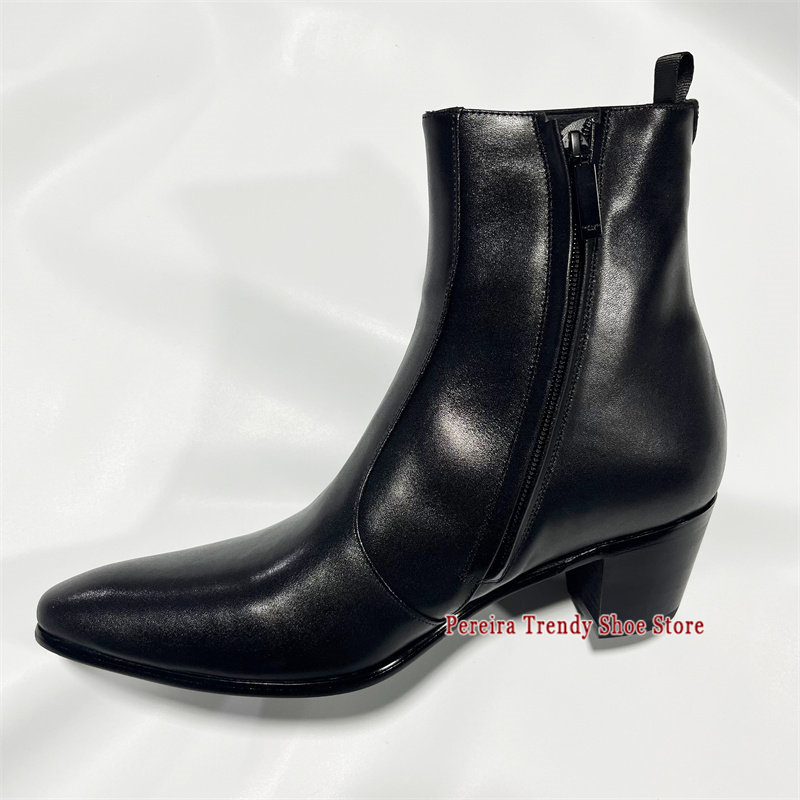 British Style Cowhide 6CM Thic - Men'S Shoes Black And White ulasan dan harga