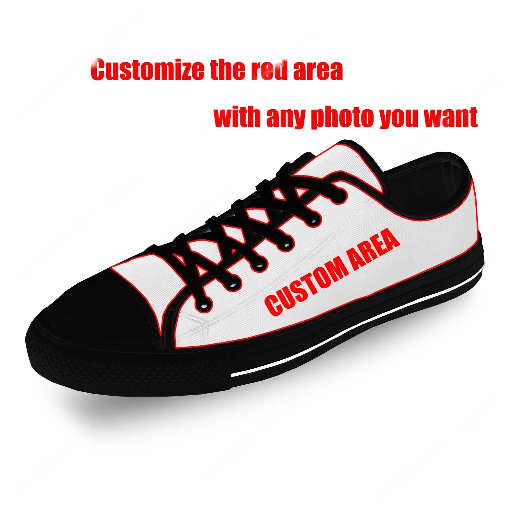 Custom Made Low Top Sneakers W - Men'S Shoes Black And White ulasan dan harga