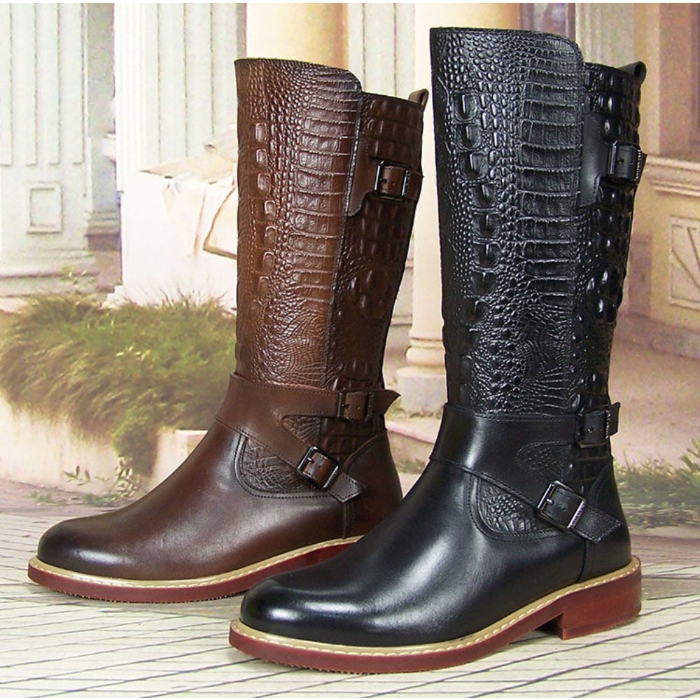 Fashion Men's Embossed Leather - Men'S Shoes Zipper ulasan dan harga